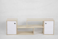 Lông trắng L hình khối nội thất gỗ hiện đại Set Với ​​ngăn kéo và 2 kệ