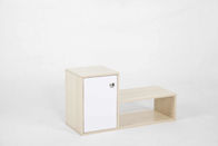 Lông trắng L hình khối nội thất gỗ hiện đại Set Với ​​ngăn kéo và 2 kệ