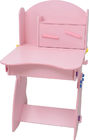 Bàn ghế dành cho trẻ em bằng gỗ và nệm bằng gỗ màu hồng 18.3KG Đặt với ngăn kéo