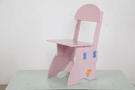 Bàn ghế dành cho trẻ em bằng gỗ và nệm bằng gỗ màu hồng 18.3KG Đặt với ngăn kéo