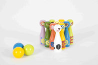 Trẻ em Bowling Set Toddler đồ chơi bằng gỗ Với 10 Động vật khác nhau Pins Và 3 màu Balls